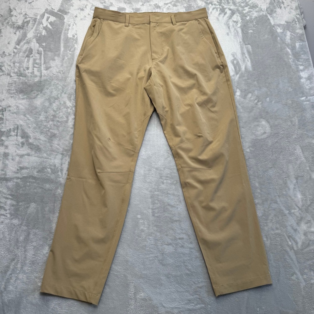 Fabletics Pant Mens 34x32 Tan The Only Pant Classic Fit Chino Golf‎ Performance